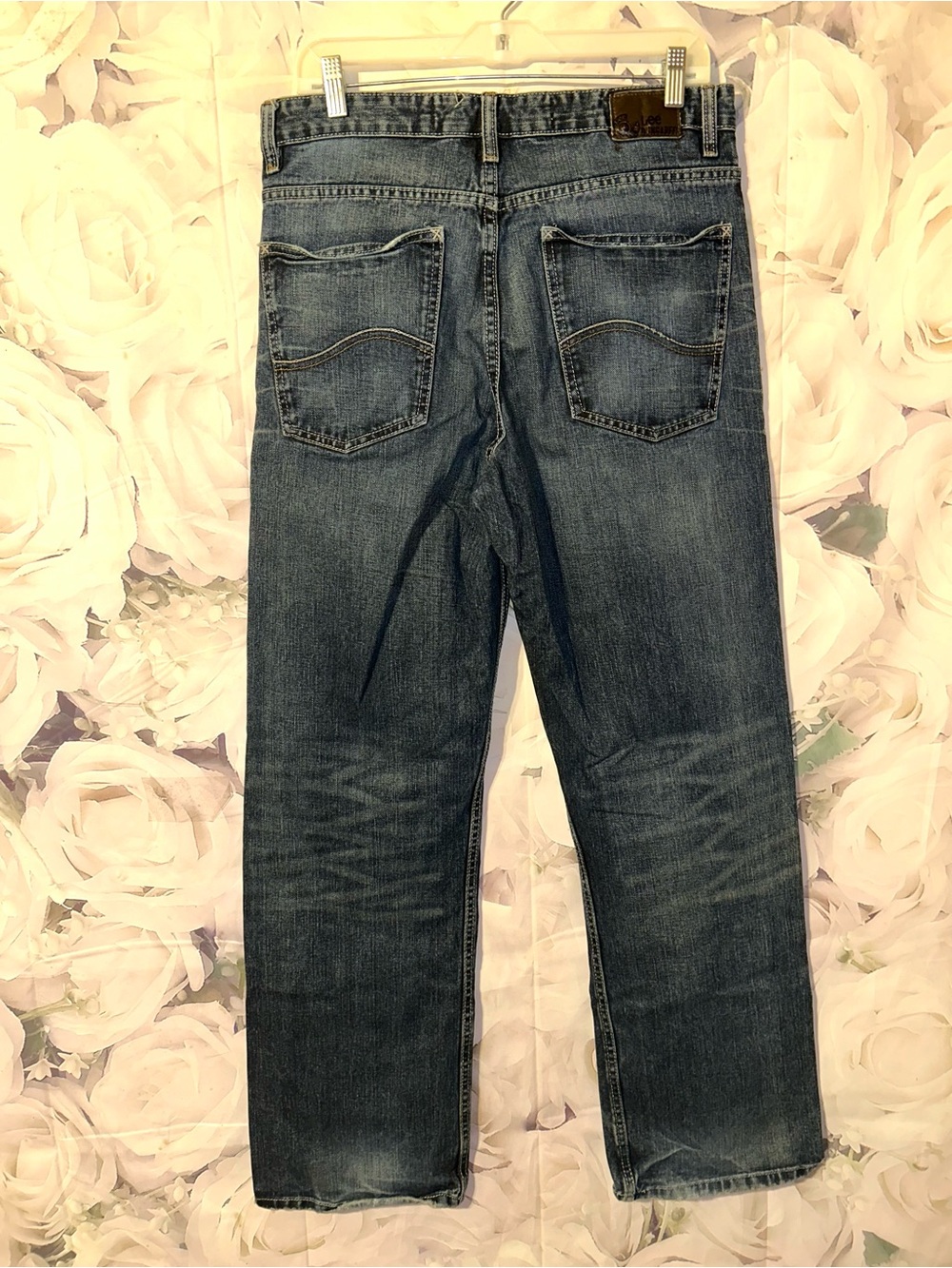 Vintage Lee Dungarees Men's Loose Straight Leg Jeans Blue 32x32 Denim Workwear